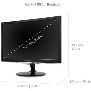 Monitor LED FHD 24"/Resolución 1920 x 1080/Relación de aspecto 16:9