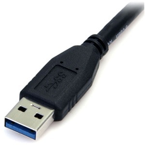 StarTech.com 0.5m (1.5ft) Black SuperSpeed USB 3.0 Cable A to Micro B - M/M - First End: 1 x Type A Male USB - Second End: