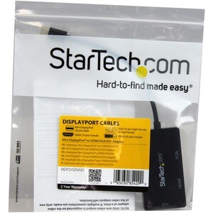 StarTech.com Mini DisplayPort Adapter - 3-in-1 - 1080p - Monitor Adapter - Mini DP to HDMI / VGA / DVI Adapter Hub - First