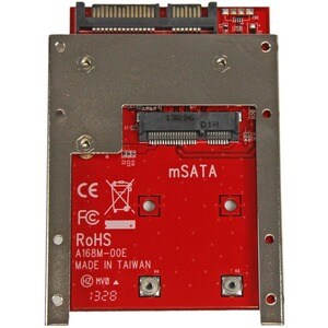 StarTech.com mSATA SSD to 2.5in SATA Adapter Converter - Convert an mSATA SSD into a 7mm high 2.5in SATA 6Gbps Open Bracke
