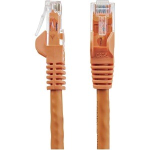 StarTech.com 100ft CAT6 Ethernet Cable - Orange Snagless Gigabit CAT 6 Wire 100W PoE RJ45 UTP 650MHz Category 6 Network Pa