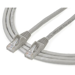 StarTech.com 2m Gray Gigabit Snagless RJ45 UTP Cat6 Patch Cable - 2 m Patch Cord - Ethernet Patch Cable - RJ45 Male to Mal