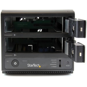 StarTech.com USB 3.0 / eSATA Dual-Bay Trayless 3.5" SATA III Hard Drive Enclosure with UASP - 2-Bay SATA 6 Gbps Hot-Swap H