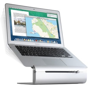Rain Design iLevel2 Adjustable Height Laptop Stand - 7.9" Height x 10.1" Width x 8.8" Depth - Desktop - Aluminum - Silver