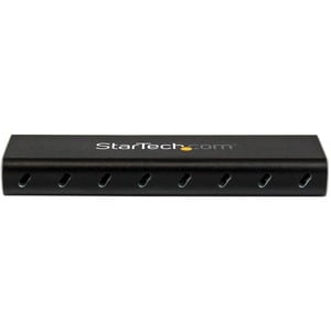 StarTech.com Drive Enclosure SATA/600, M.2 - USB 3.0 Micro-B Host Interface - UASP Support External - Black - TAA Complian