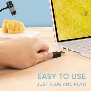 Plugable USB 2.0 Digital Microscope with Flexible Arm Observation Stand - Compatible with Windows, Mac, Linux (2MP, 250x M