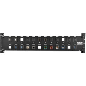 Tripp Lite 24-Port 2U Rack-Mount Unshielded Blank Keystone/Multimedia Patch Panel RJ45 Ethernet USB HDMI Cat5e/6 - 24 Port