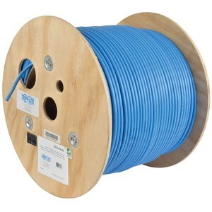 Tripp Lite 1000ft Cat6 / Cat6a 10G Bulk Cable Solid Core CMR PVC Blue 1000' - Category 6a for Network Device - 1.25 GB/s -