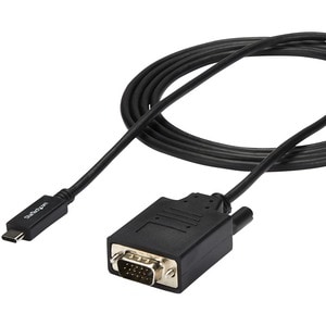 StarTech.com Cable Adaptador Conversor USB-C a VGA - 2m - 1920x1200 - Extremo prinicpal: 1 x HD-15 Macho VGA - Extremo Sec