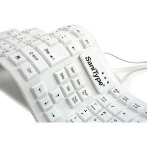 Soft-touch Comfort Hygienic Washable Keyboard USB - SaniType "Soft-touch Comfort" Hygienic Full-size Flexible Silicone Was