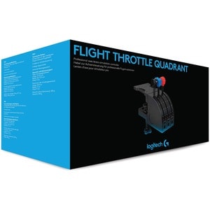 Saitek Flight Throttle Quadrant Professional Simulation Axis Levers - Cable - USB - PC - 5.90 ft Cable - Black, Red, Blue