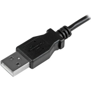 2m 6 ft Micro-USB Charge-and-Sync Cable - Left-Angle Micro-USB - M/M - USB to Micro USB Charging Cable - 24 AWG (USBAUB2MLA)