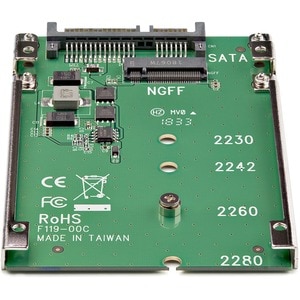 M.2 SSD to 2.5in SATA Adapter - M.2 NGFF to SATA Converter - 7mm - Open-Frame Bracket - M2 Hard Drive Adapter (SAT32M225)