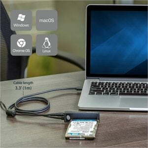 USB to SATA Adapter Cable - 2.5in and 3.5in Drives - USB 3.1 - 10Gbps - External Hard Drive Cable - Hard Drive Adapter Cab