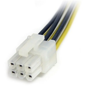6in PCI Express Power Splitter Cable - Power splitter - 6 pin PCIe power (M) to 6 pin PCIe power (F) - 5.9 in - yellow - P