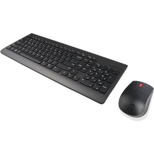 Lenovo Essential Wireless Keyboard and Mouse Combo - US English 103P - USB Wireless RF - English (US) - Black - USB Wirele