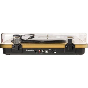 ION Max LP Conversion Turntable with Stereo Speakers - Belt Drive - 33.33, 45, 78 rpm - Black - Auxiliary Audio In - Audio