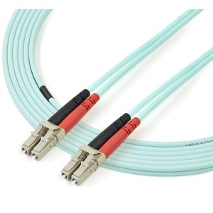 StarTech.com Aqua OM4 Duplex Multimode Fiber - 2,7m (9 ft.) - 100 Gb - 50/125 - OM4 Fiber - LC to LC Fiber Patch Cable - F