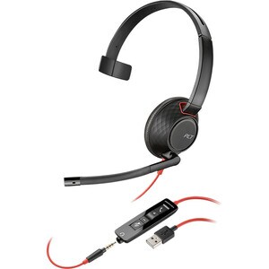 Plantronics Blackwire 5200 Series USB Headset - Stereo - USB Type C, Mini-phone (3.5mm) - Wired - Over-the-head - Binaural