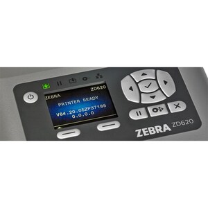 Zebra ZD620 Desktop Thermal Transfer Printer - Monochrome - Label/Receipt Print - Ethernet - USB - Serial - Bluetooth - 10