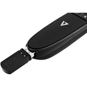 V7 WP2000G-1E Presentation Pointer - Radio Frequency - USB - Laser - Black - Wireless - 2.40 GHz