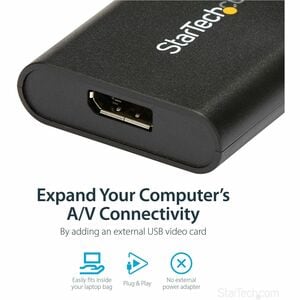 StarTech.com A/V Adapter - 1 Pack - TAA Compliant - 1 x 9-pin Type A USB 3.0 USB Male - 1 x 20-pin DisplayPort Digital Aud