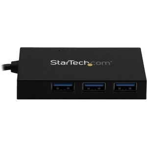 4 Port USB 3.0 Hub - USB Type-A Hub with 1x USB-C & 3x USB-A (SuperSpeed 5Gbps) - USB Bus or Self-Powered - Portable USB 3