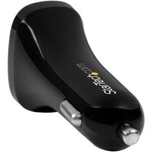 Dual Port USB Car Charger - High Power 24W/4.8A - Black - 2-Port USB Car Charger - Charge two tablets at once (USB2PCARBKS)