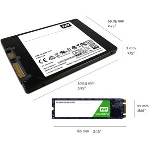 WD Green WDS240G2G0B 240 GB Solid State Drive - M.2 2280 Internal - SATA (SATA/600) - Desktop PC, All-in-One PC, Notebook 