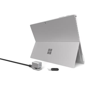 Kensington Keyed Cable Lock for Surface Pro & Surface Go - Black, Silver - Carbon Steel - 5.91 ft - For Notebook