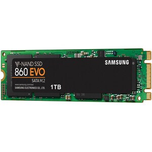 Samsung 860 EVO 1 TB Solid State Drive - M.2 2280 Internal - SATA (SATA/600) - 550 MB/s Maximum Read Transfer Rate