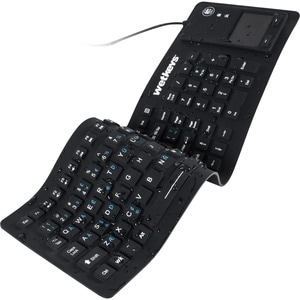 Flexible Silicone Washable Touchpad USB Keyboard - WetKeys "Flex Touch" Full-size Flexible Silicone Washable Keyboard with