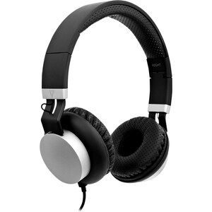 V7 HA601-3EP Wired Over-the-head Stereo Headset - Black, Silver - Binaural - Circumaural - 32 Ohm - 20 Hz to 20 kHz - 180 