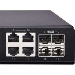 Conmutador Ethernet QNAP QSW-1208-8C 8 - 2 Capa compatible - Modular - Fibra Óptica, Par trenzado - De Escritorio, Montaje