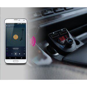 Aluratek ABF01F Wireless Bluetooth Car Hands-free Kit - USB - FM Transmitter - Built-in Microphone, FM Transmitter
