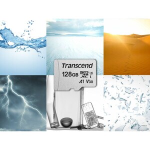 Transcend 300S 128 GB Class 10/UHS-I (U3) microSDXC - 95 MB/s Read - 45 MB/s Write