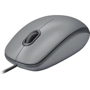 Mouse Logitech M110 Full-size - USB - Ottico - 3 Pulsante(i) - Mid Gray - Cavo - 1000 dpi - Rotella di scorrimento - Simme