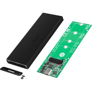 i-tec MySafe Drive Enclosure - USB 3.1 Type C Host Interface External - Black - Aluminium
