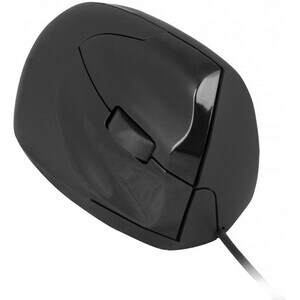 Urban Factory USB Wired Ergo Mouse Right Hand - Optical - Cable - Black - 1 Pack - USB 2.0 - 2400 dpi - Scroll Wheel - 3 B