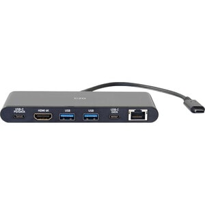 C2G USB C Docking Station - USB C to 4K HDMI, Ethernet and USB 3.0 - with HDMI, Ethernet, USB and Power Delivery