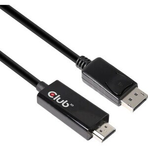 Club 3D DisplayPort 1.4 Cable To HDMI 2.0b Active Adapter Male/Male 2m/6.56 ft - 6.56 ft DisplayPort/HDMI A/V Cable for Au
