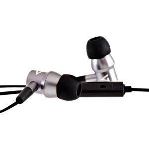 V7 HA111-3EB Wired Earbud Stereo Earset - Silver - Binaural - In-ear - 32 Ohm - 20 Hz to 20 kHz - 120 cm Cable - Mini-phon