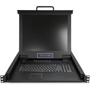 16 Port Rackmount KVM Console w/ 1.8m Cables - Integrated KVM Switch w/ 17" LCD Monitor - Fully Featured 1U LCD KVM Drawer