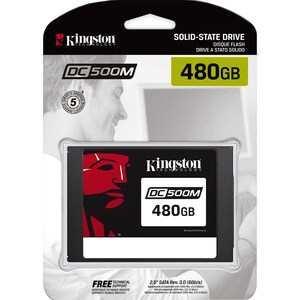 Kingston DC500 DC500M 480 GB Solid State Drive - 2.5" Internal - SATA (SATA/600) - Mixed Use - 1.3 DWPD - 1139 TB TBW - 55