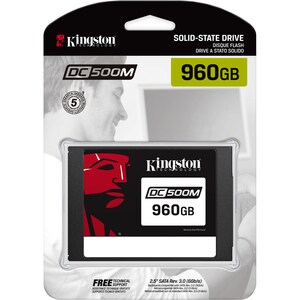Kingston DC500 DC500M 960 GB Solid State Drive - 2.5" Internal - SATA (SATA/600) - Mixed Use - 1.3 DWPD - 2278 TB TBW - 55