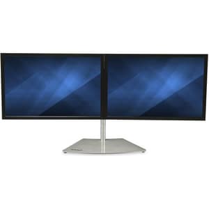 StarTech.com Dual Monitor Stand - Free Standing Desktop Pole Stand for 2x 24" VESA Mount Displays -Synchronized Height Adj
