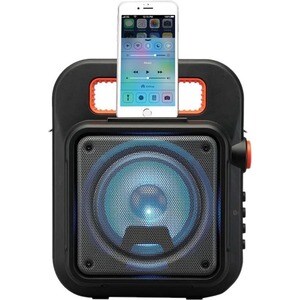 iLive ISB309B Portable Bluetooth Speaker System - Black - Battery Rechargeable - USB