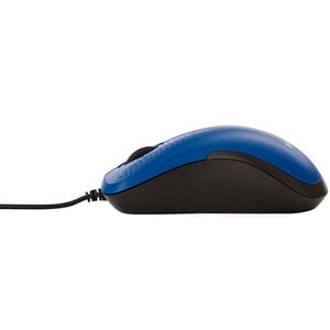 Verbatim Silent Corded Optical Mouse - Blue - Optical - Cable - Blue - USB - Scroll Wheel