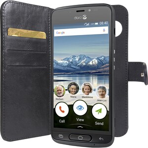 Doro Carrying Case (Wallet) Doro Smartphone - Black - Knock Resistant, Bump Resistant, Scratch Resistant