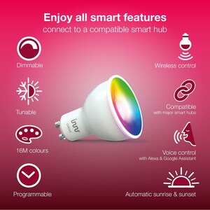 Lampadina LED innr - 6 W - 50 W Watt equivalenti alle lampadine a incandescenza - 230 V AC - 350 lm - Spot - Multicolore C